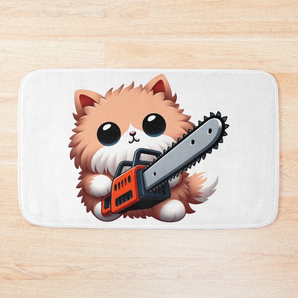 Item preview, Mischievous Kitten with Chainsaw designed and sold by zoughlal.