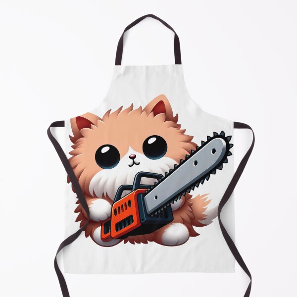 Item preview, Mischievous Kitten with Chainsaw designed and sold by zoughlal.