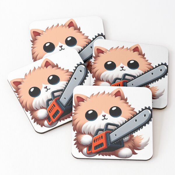 Item preview, Mischievous Kitten with Chainsaw designed and sold by zoughlal.
