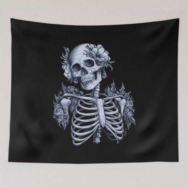 Item preview, Floral Skeleton Flowers Goth Occult Death Dark Alt Aesthetic designed and sold by clothesy7.