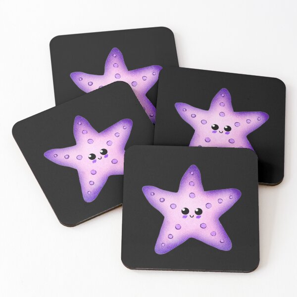 Item preview, cute violet sea star - dark designed and sold by doveydotdraws.