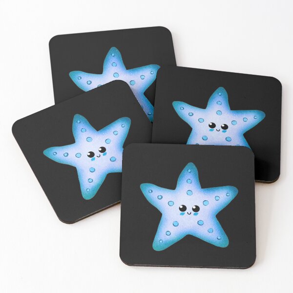 Item preview, cute blue sea star - dark designed and sold by doveydotdraws.