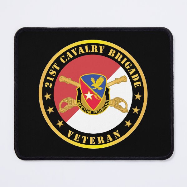 Item preview, 21st Cavalry Brigade - Veteran - Red - White X 300 designed and sold by Military Insignia Products.