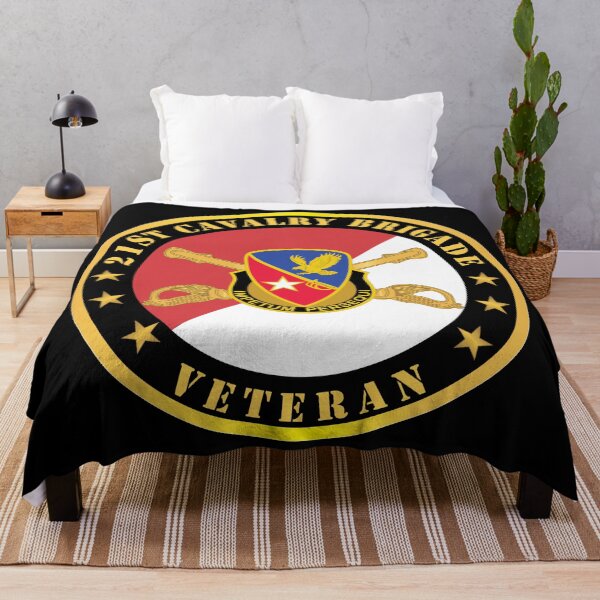 Item preview, 21st Cavalry Brigade - Veteran - Red - White X 300 designed and sold by Military Insignia Products.