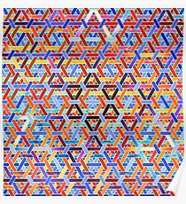 Triangular Wickerwork Poster