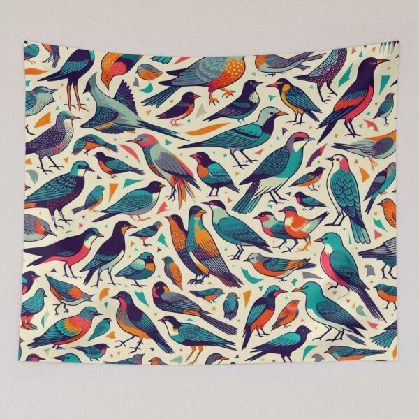 Item preview, Avian Tapestry: A Colorful Mosaic of Songbirds designed and sold by Furbulous Faces.