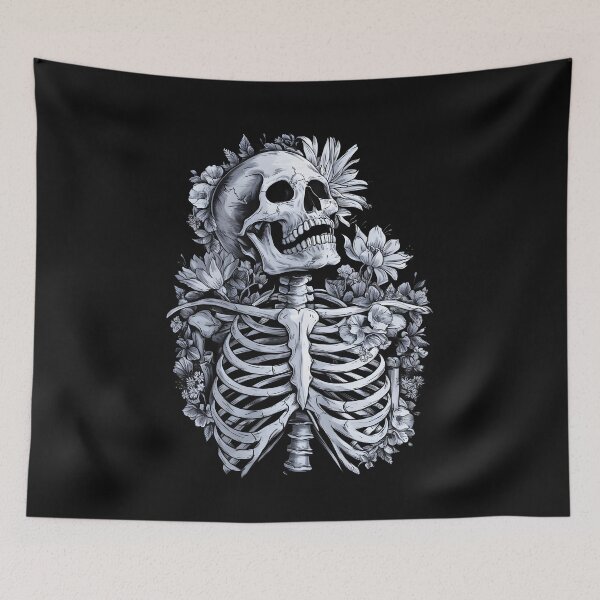 Item preview, Flower Skeleton Floral Skull Halloween Gothic Occult Women designed and sold by clothesy7.