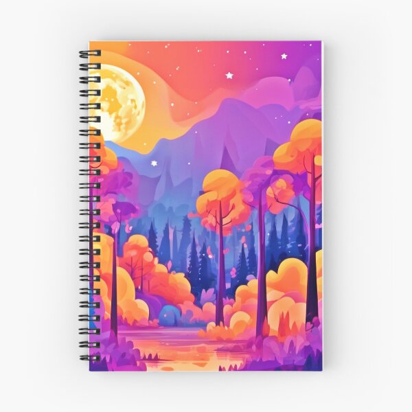 Item preview, Vibrant Moonlit Forest designed and sold by Health And Fitness Posts e-Store.