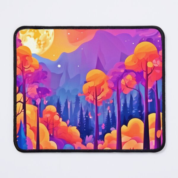 Item preview, Vibrant Moonlit Forest designed and sold by Health And Fitness Posts e-Store.