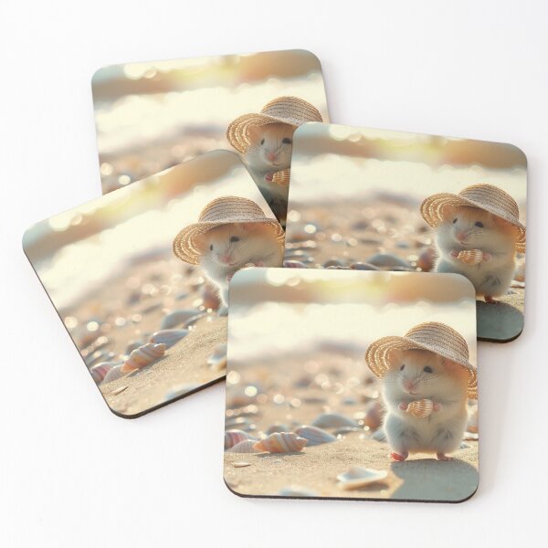 Item preview, Cute hamster walking on seaside designed and sold by cutepid.