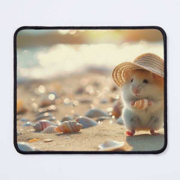 Item preview, Cute hamster walking on seaside designed and sold by cutepid.