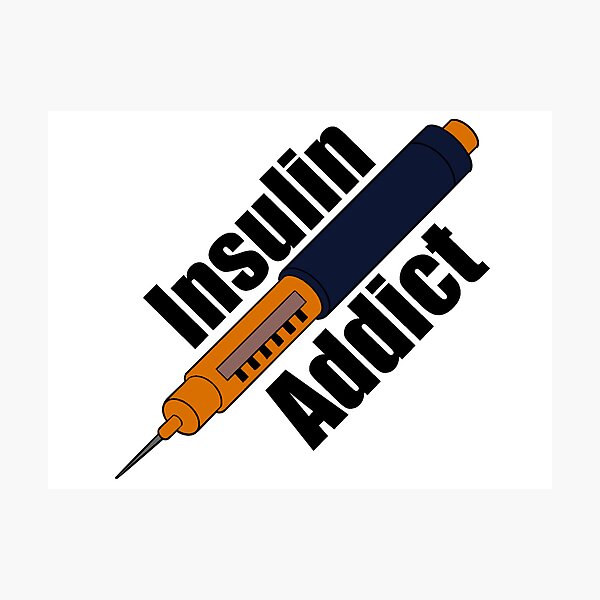 Item preview, I’m diabetic and I’m an insulin addict designed and sold by Animals-by-JB.