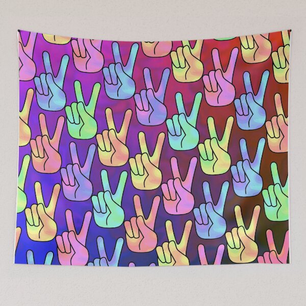 Item preview, Retro 60s Peace Finger Peace Symbol designed and sold by Sartoris Art.