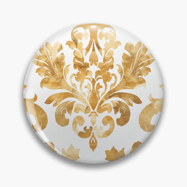 Item preview, SUNFLOWER SWIRLS Watercolor Damask designed and sold by Frenchifique.