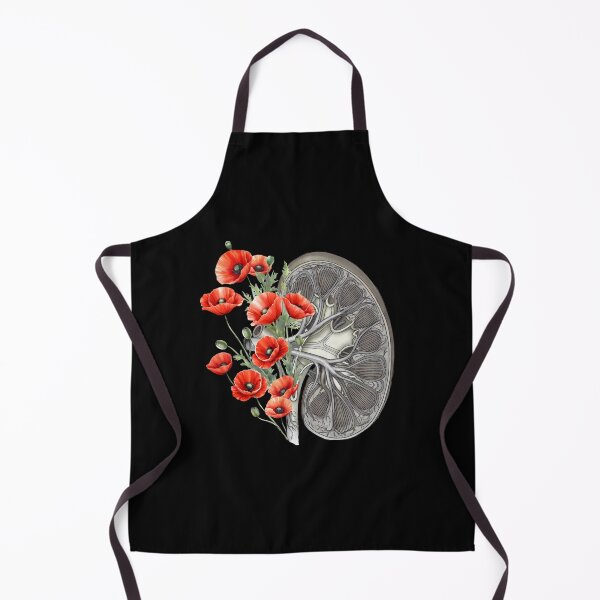 Item preview, Kidney section and floral red poppies: the fragrant symbols of love and renal health! designed and sold by Collagedream.
