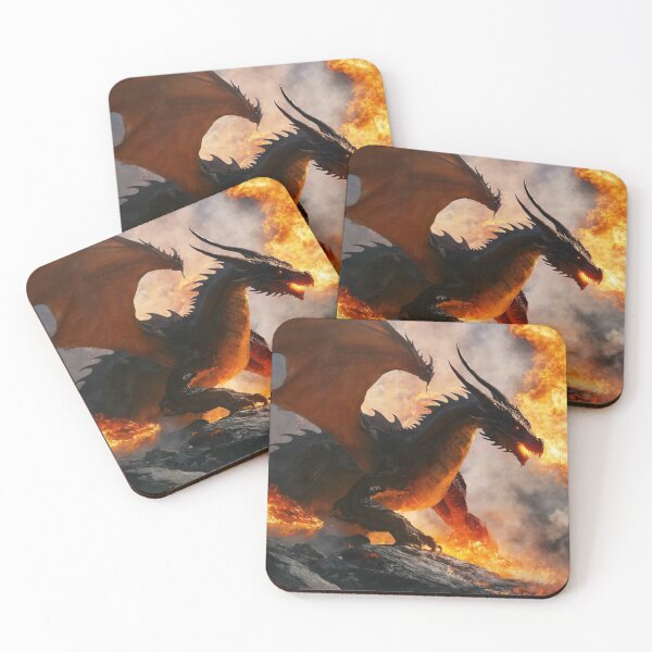 Item preview, dragon, fire-breathing, fantasy, cartoon designed and sold by DonnaBlankaArt.