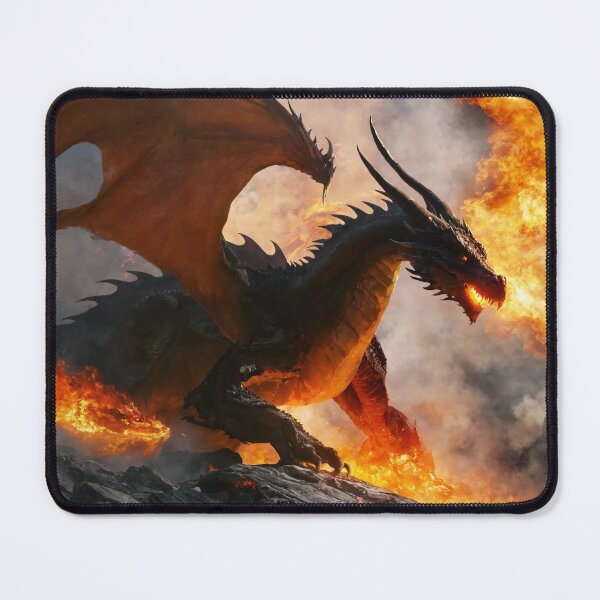Item preview, dragon, fire-breathing, fantasy, cartoon designed and sold by DonnaBlankaArt.