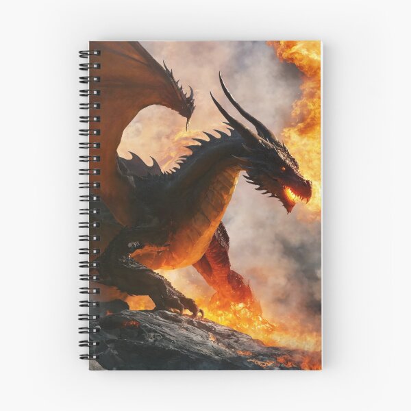 Artikelvorschau, Drache, Feuerspucken, Fantasy, Cartoon entworfen und verkauft von DonnaBlankaArt.