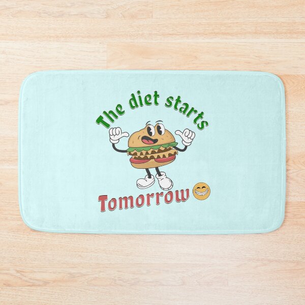 Item preview, The Diet Starts Tomorrow Funny Weight Loss Saying designed and sold by antarte99.