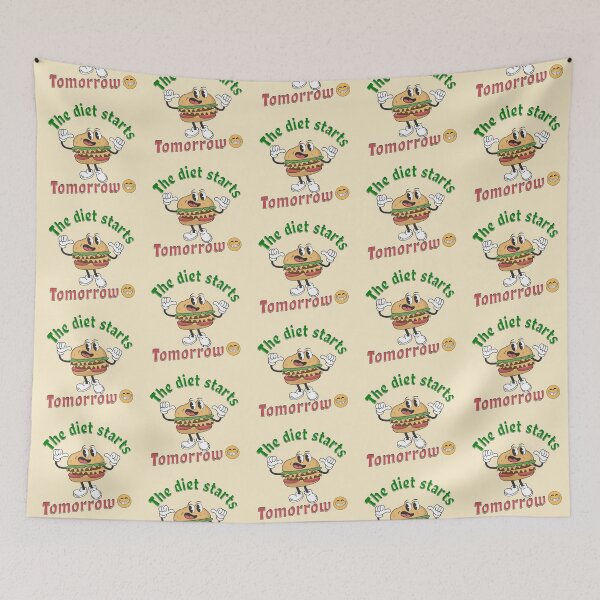 Item preview, The Diet Starts Tomorrow Funny Weight Loss Saying designed and sold by antarte99.