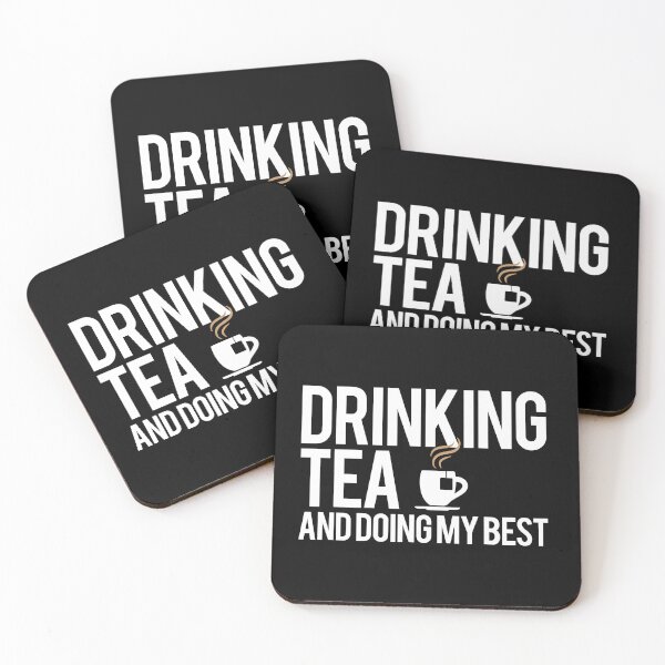 Item preview, Drinking Tea and Doing My Best (White) designed and sold by AGiantShop.