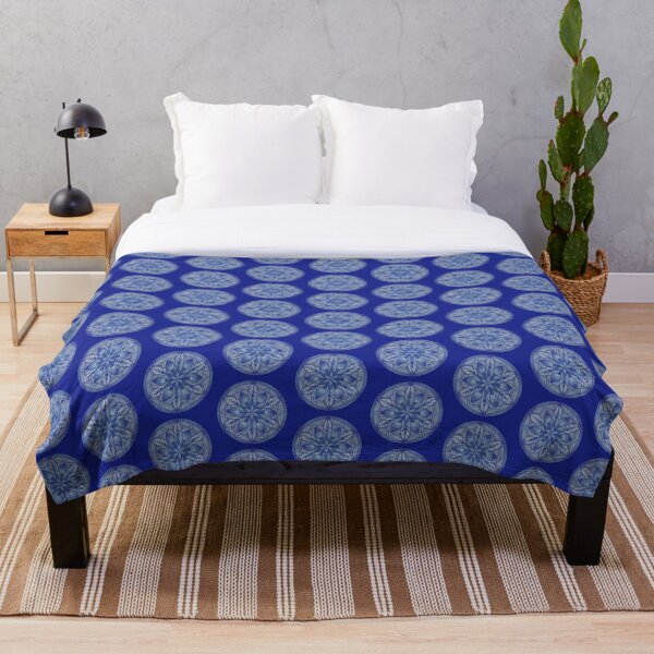 Item preview, Flower of Life Mandalas: 315 - Delft Blue Floral designed and sold by SonoSonoStudio.