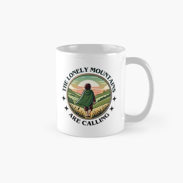 Item preview, The Lonely Mountains Are Calling - Sunset Journey - Badge - Fantasy designed and sold by Fenay Designs.