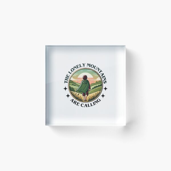 Item preview, The Lonely Mountains Are Calling - Sunset Journey - Badge - Fantasy designed and sold by Fenay Designs.