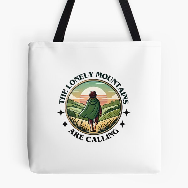 Item preview, The Lonely Mountains Are Calling - Sunset Journey - Badge - Fantasy designed and sold by Fenay Designs.