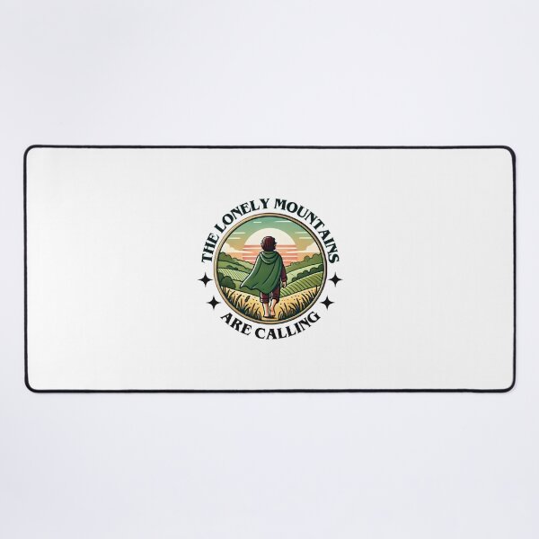 Item preview, The Lonely Mountains Are Calling - Sunset Journey - Badge - Fantasy designed and sold by Fenay Designs.