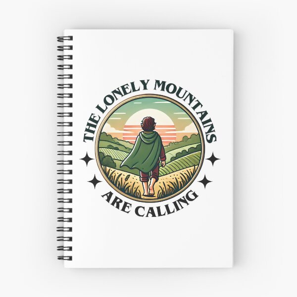 Item preview, The Lonely Mountains Are Calling - Sunset Journey - Badge - Fantasy designed and sold by Fenay Designs.