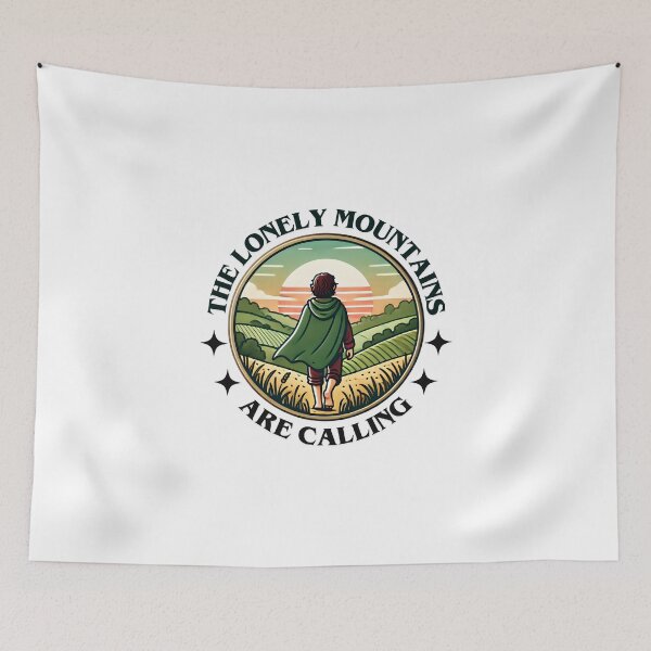 Item preview, The Lonely Mountains Are Calling - Sunset Journey - Badge - Fantasy designed and sold by Fenay Designs.