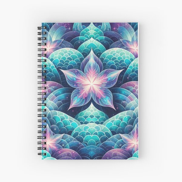 Item preview,  Pink And Teal Blue Mermaid Scales Print Flower Design designed and sold by SeaStarMermaids.