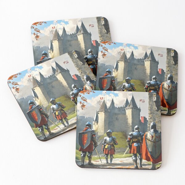 Item preview, knights, castle, Middle Ages, fantasy, cartoon designed and sold by DonnaBlankaArt.