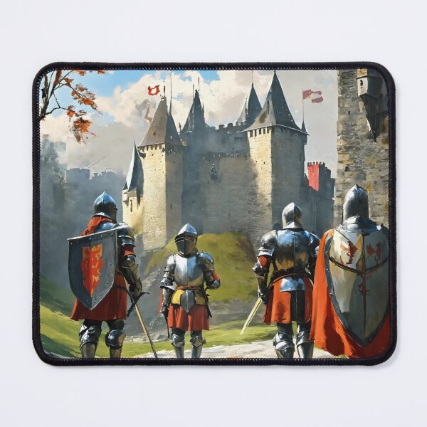 Item preview, knights, castle, Middle Ages, fantasy, cartoon designed and sold by DonnaBlankaArt.