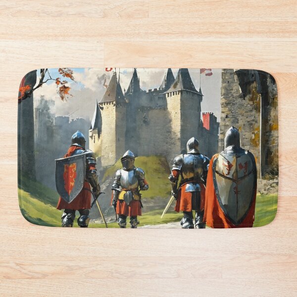 Item preview, knights, castle, Middle Ages, fantasy, cartoon designed and sold by DonnaBlankaArt.