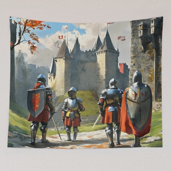 Item preview, knights, castle, Middle Ages, fantasy, cartoon designed and sold by DonnaBlankaArt.