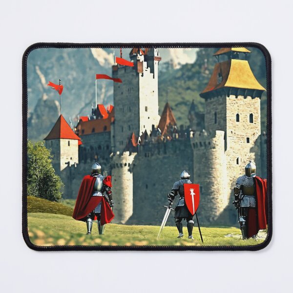 Item preview, knights, castle, Middle Ages, fantasy, cartoon designed and sold by DonnaBlankaArt.