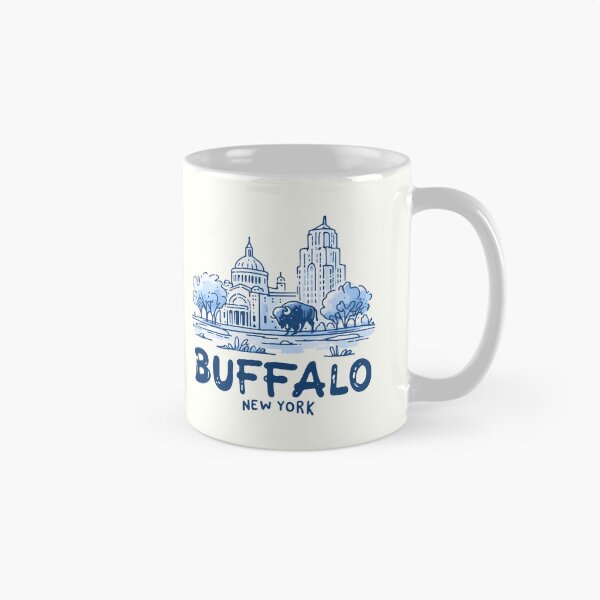Item preview, Buffalo NY Minimalist Simple Cityscape Blue Art designed and sold by HowToCanadian.