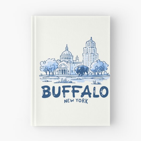 Item preview, Buffalo NY Minimalist Simple Cityscape Blue Art designed and sold by HowToCanadian.