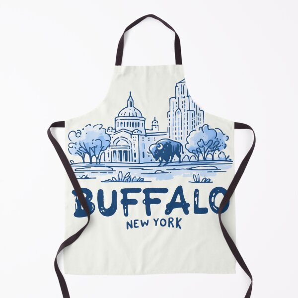 Item preview, Buffalo NY Minimalist Simple Cityscape Blue Art designed and sold by HowToCanadian.