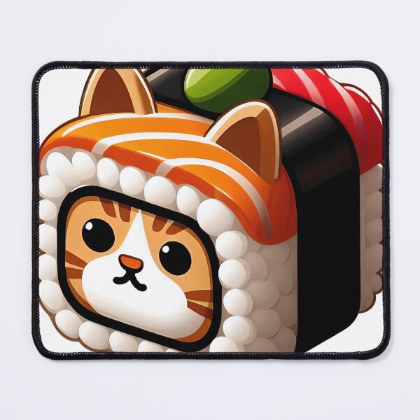 Item preview, Adorable Sushi Cat Roll - Cute Cartoon Kitty Food designed and sold by zoughlal.