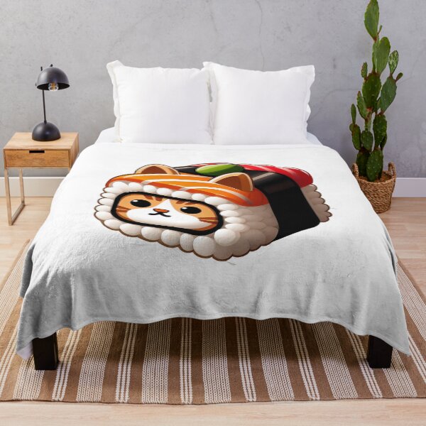 Item preview, Adorable Sushi Cat Roll - Cute Cartoon Kitty Food designed and sold by zoughlal.