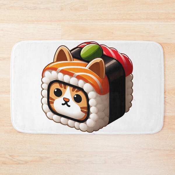 Item preview,  Adorable Sushi Cat Roll - Cute Cartoon Kitty Food designed and sold by zoughlal.