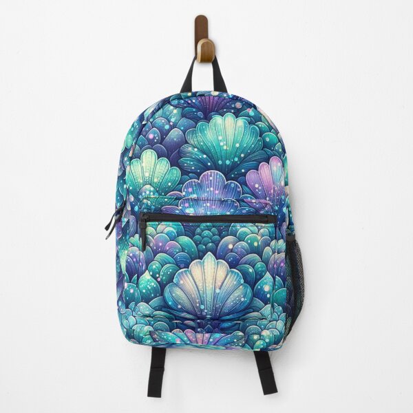 Item preview, Purple And Teal Mermaid Tail Scales Print Design designed and sold by SeaStarMermaids.