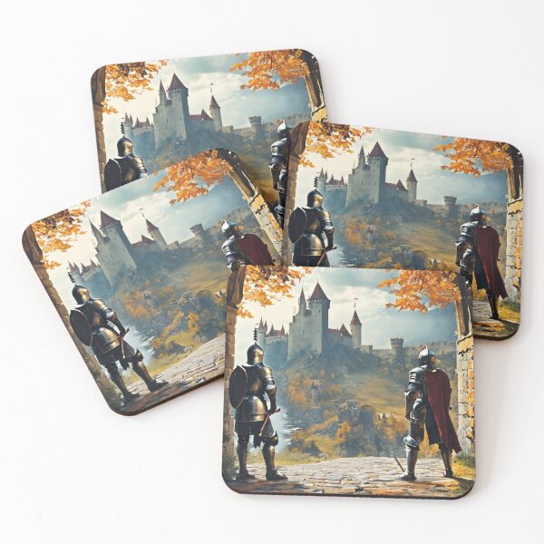 Item preview, knights, castle, Middle Ages, fantasy, cartoon designed and sold by DonnaBlankaArt.