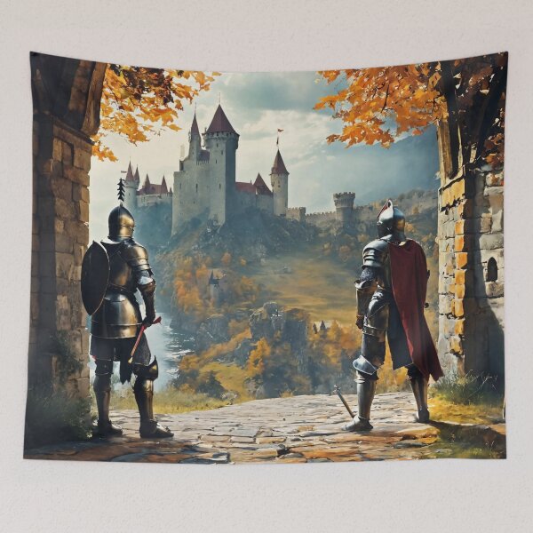 Item preview, knights, castle, Middle Ages, fantasy, cartoon designed and sold by DonnaBlankaArt.
