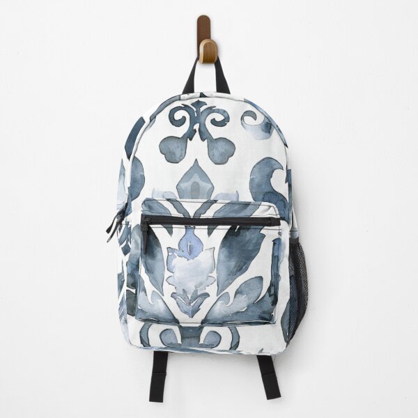 Item preview, AZURE ARABESQUE Watercolor Damask designed and sold by Frenchifique.