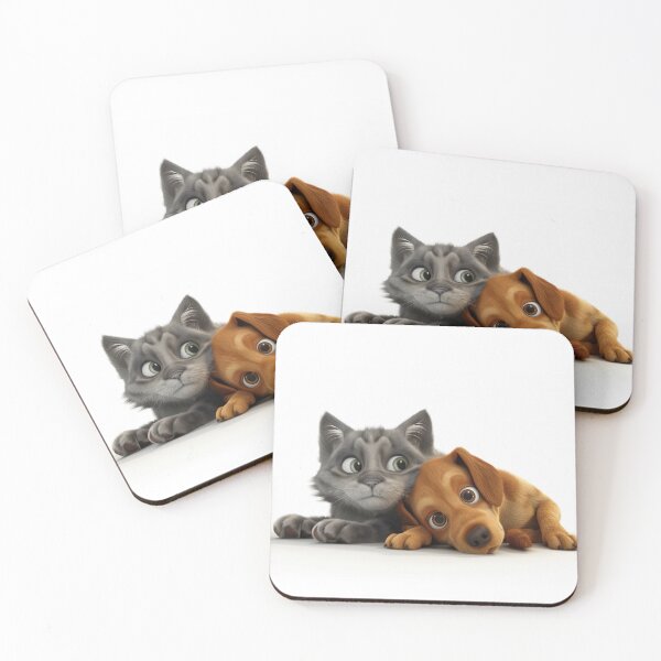 Artikelvorschau, Katzen- und Hundefreundschaft entworfen und verkauft von Print2Harbor.