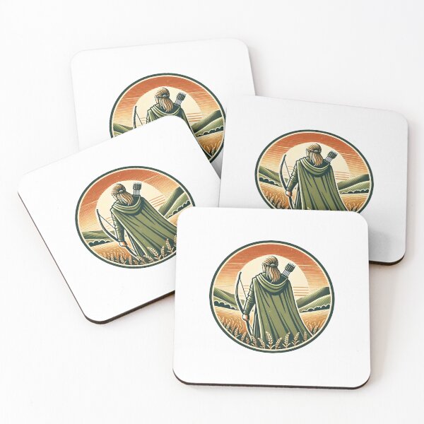 Item preview, Lone Archer - Sunset - Badge - Fantasy designed and sold by Fenay Designs.